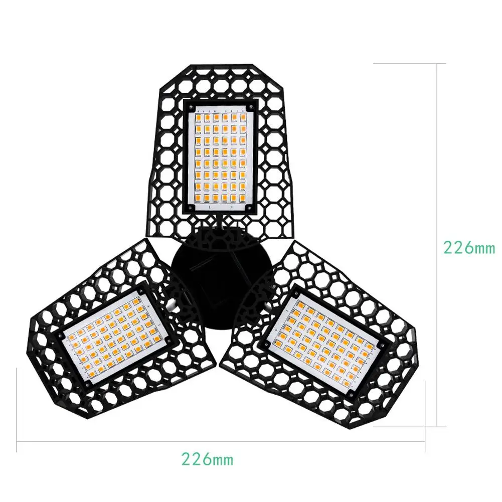 Lampe de garage à LED, lumière déformable, éclairage industriel super lumineux, angle réglable, ampoule pour atelier, Inda E26, 80W, 85-265V