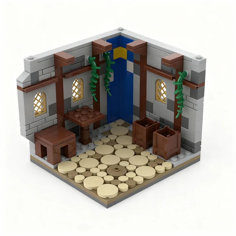 

228PCS MOC Medieval Castle Dungeons Dragons Elf Bard Display Model DIY Creative Ideas Assembly Building Blocks Birthday Gift Set