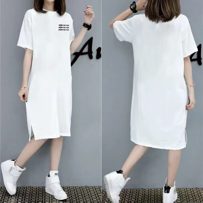 Vestido de manga corta holgado y cómodo para mujer, Top sencillo y moderno con estampado de moda americana de verano, Top para el hogar y al aire libre