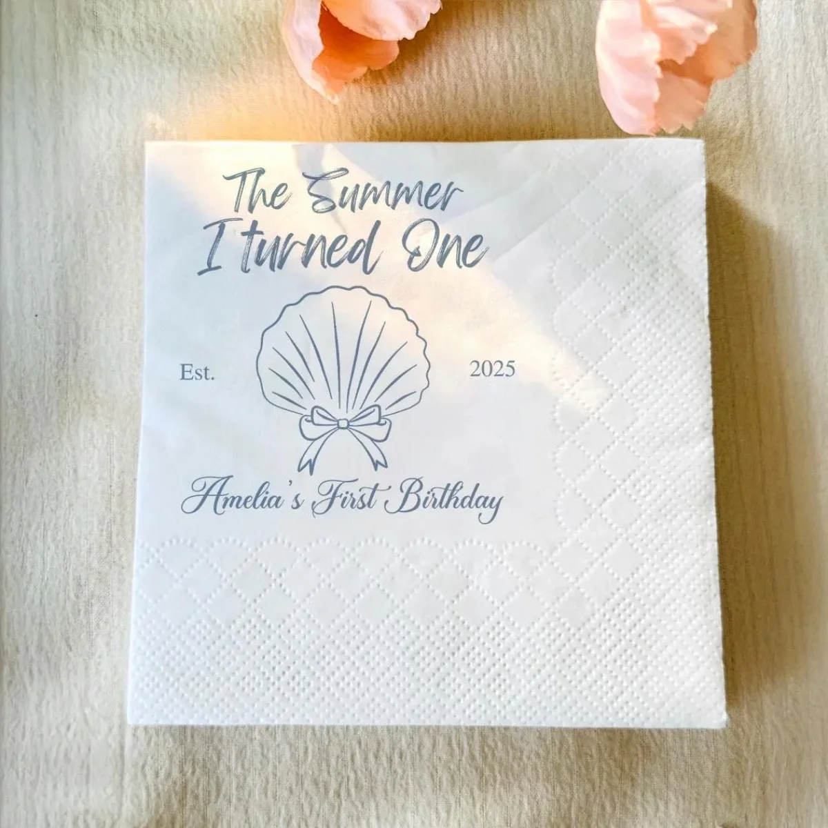 

50 шт. летние салфетки «Я перевернуто», летние салфетки с украшениями на день рождения, бережный декор на первый день рождения