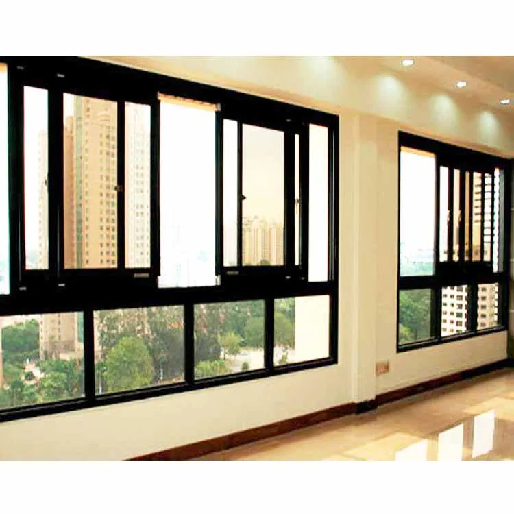 Customized Bronze Or Black Color Aluminium 2 Track Glass Sliding Windows Slider Window Aluminium Sliding Window Aluminium Window