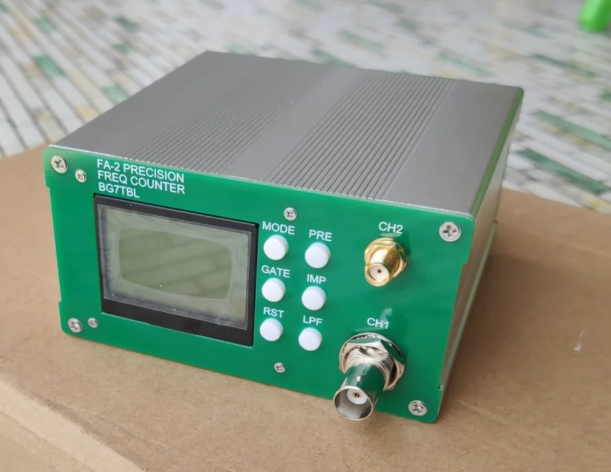 by BGTBL FA-2 Plus 1Hz-6GHz/12.4GHz/26.5GHz Frequency Counter Frequency Meter 11Bit/Sec 10MHz OCXO  + Power Adapter