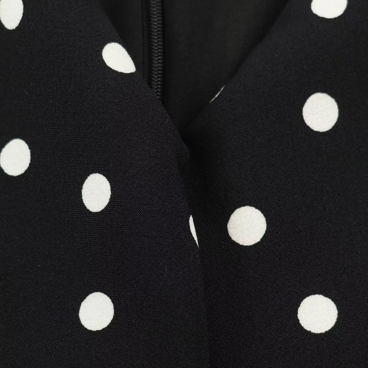 TFMLN Modisches Damenkleid mit Punkten 2026 Elegantes Ärmelloses Patchwork-Partykleid Vintage Damen Freizeitkleid mit Reißverschluss am Rücken – Detail 7