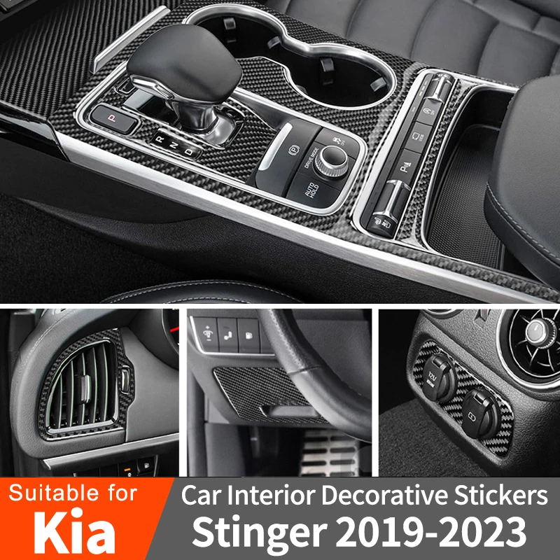 

Car Decoration Sticker For Kia Stinger 2019 2020 2021 2022 2023 Car ABS Plastic Interior Personalized Modification Accessories