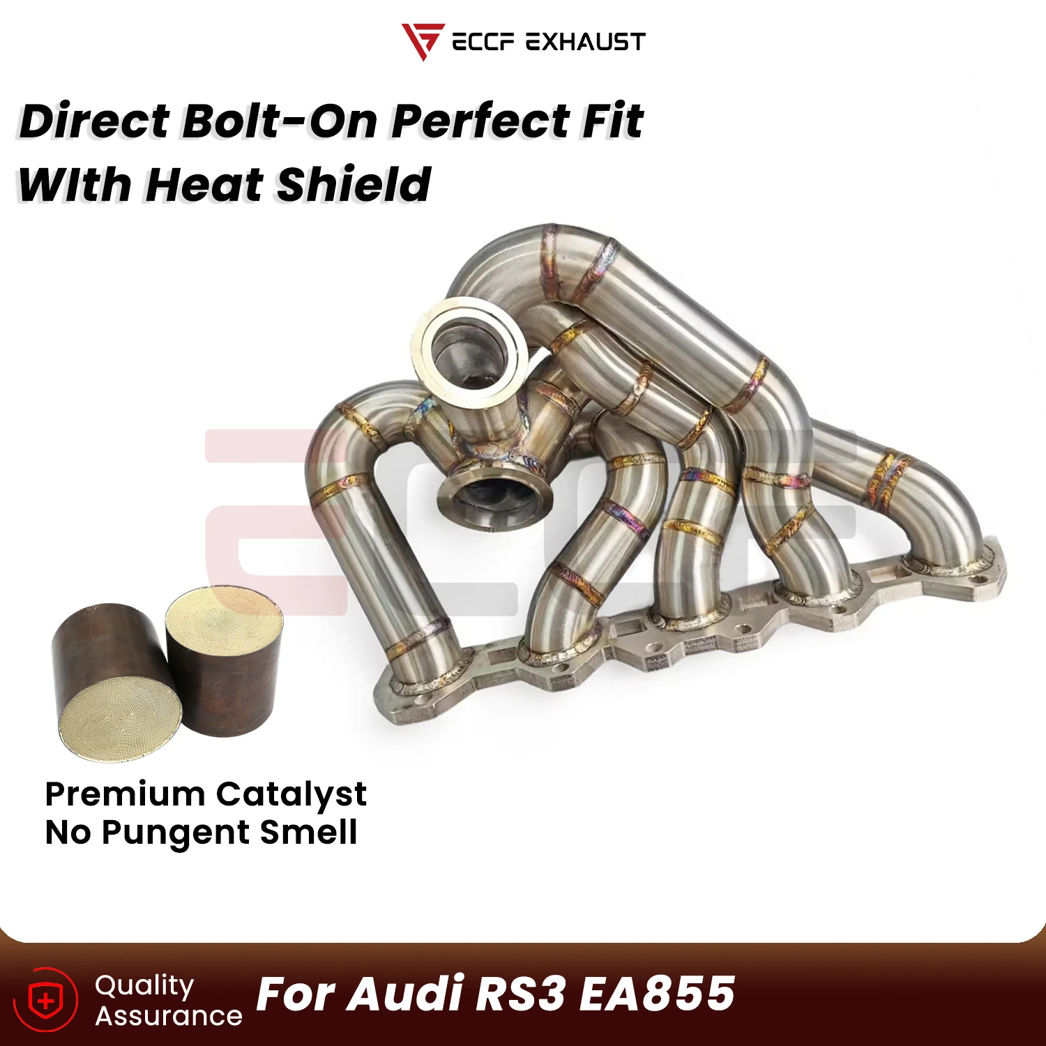 

Sporty Stainless Steel Headers For Audi RS3 EA855 2017-2023 pte 6870 Plug and Play Aggressive Exhaust Sound Performance Upgrade