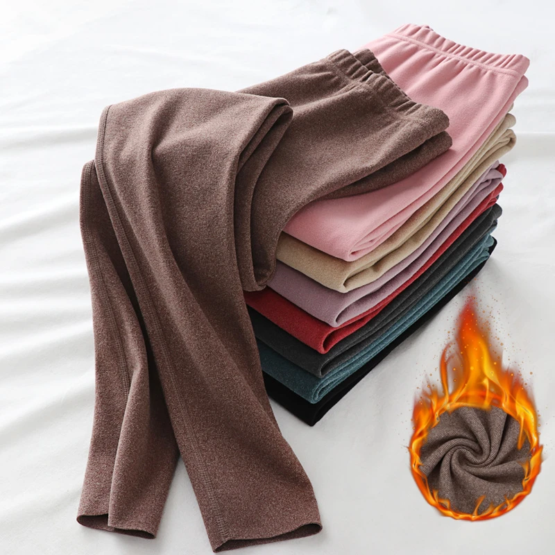 

Женские леггинсы Thiened Fce, немецкие бархатные облегающие теплые брюки, длинные брюки на хлопковой подкладке, нижнее белье, осень-зима