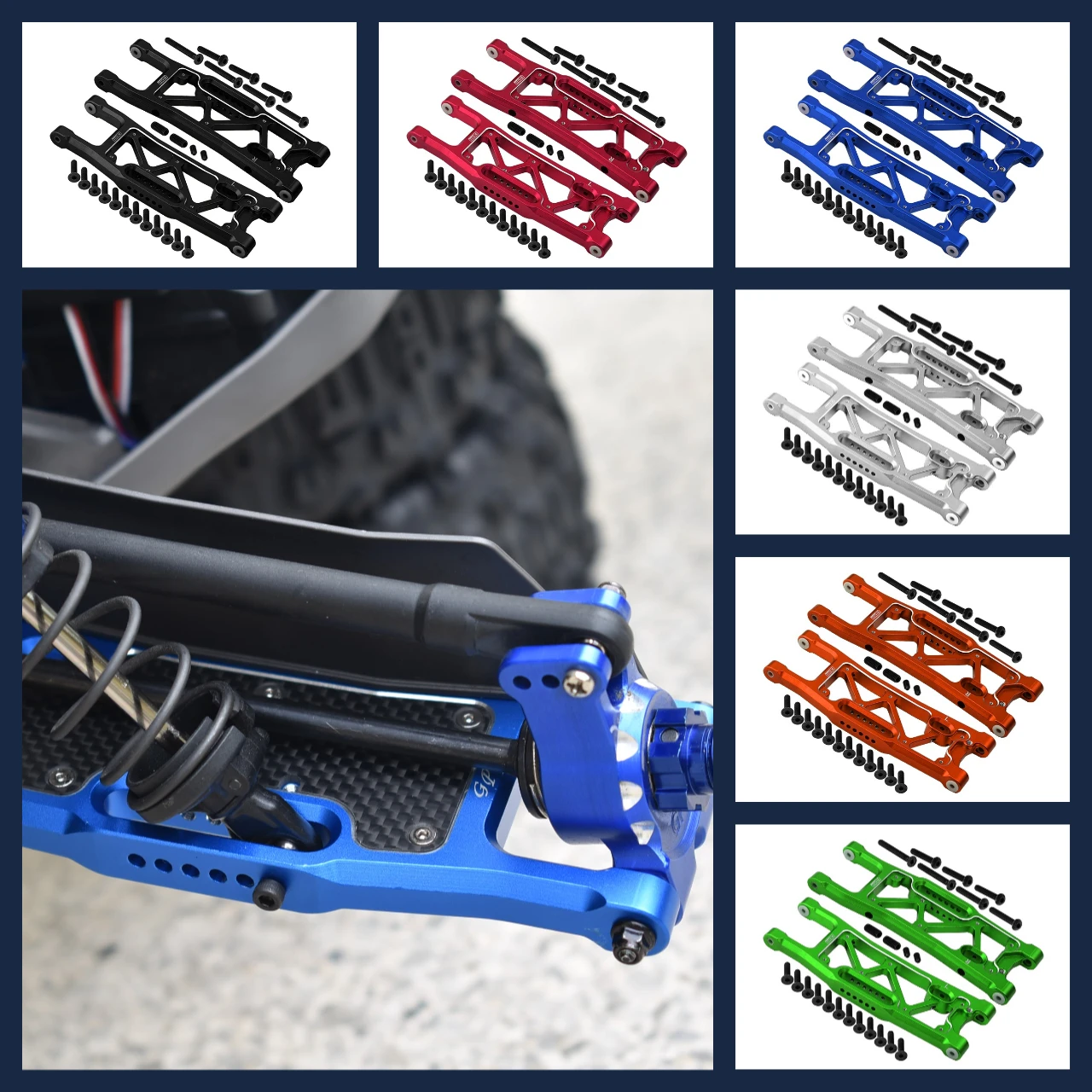 

GPM Alloy Rear Lower Arms For TRAXXAS 1/8 Sledge Monster Truck 9533+9534