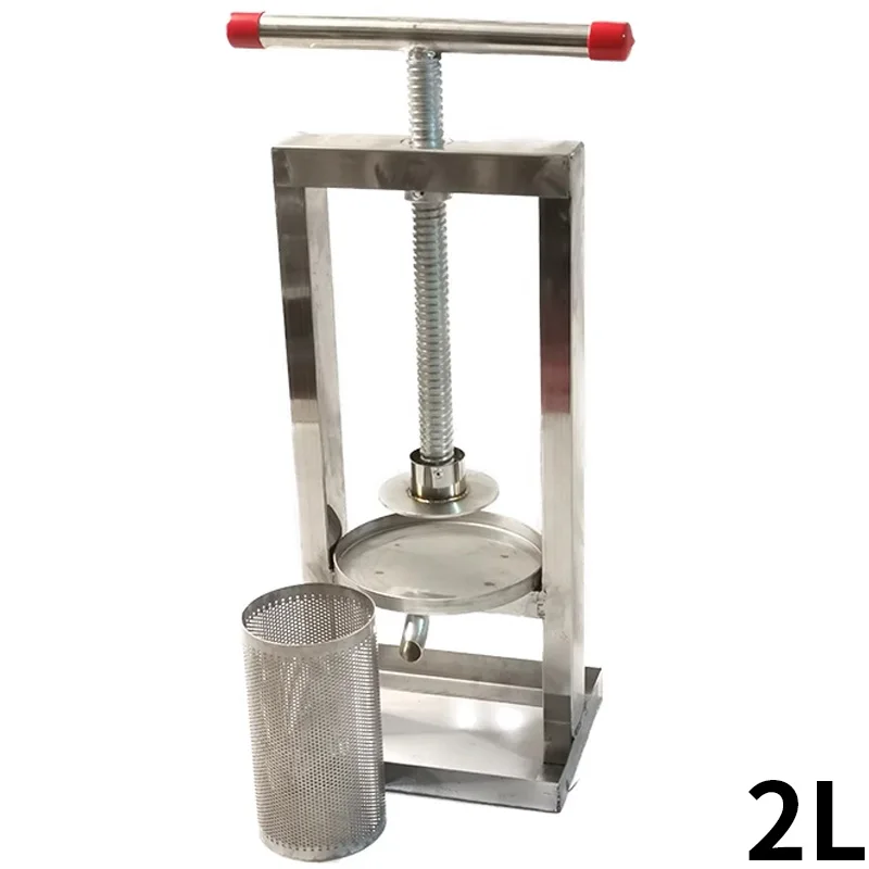 304 baja tahan karat tekan madu rumah tangga pemeras air juicer kue bulat tekan manual kecil anggur lees press