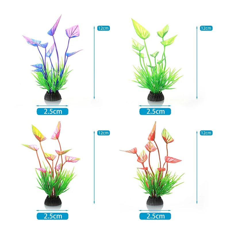 Planta Artificial de simulación para acuario, decoración de paisajismo, adorno de acuario, hierba subacuática de plástico, accesorios para acuario, 1 ud.