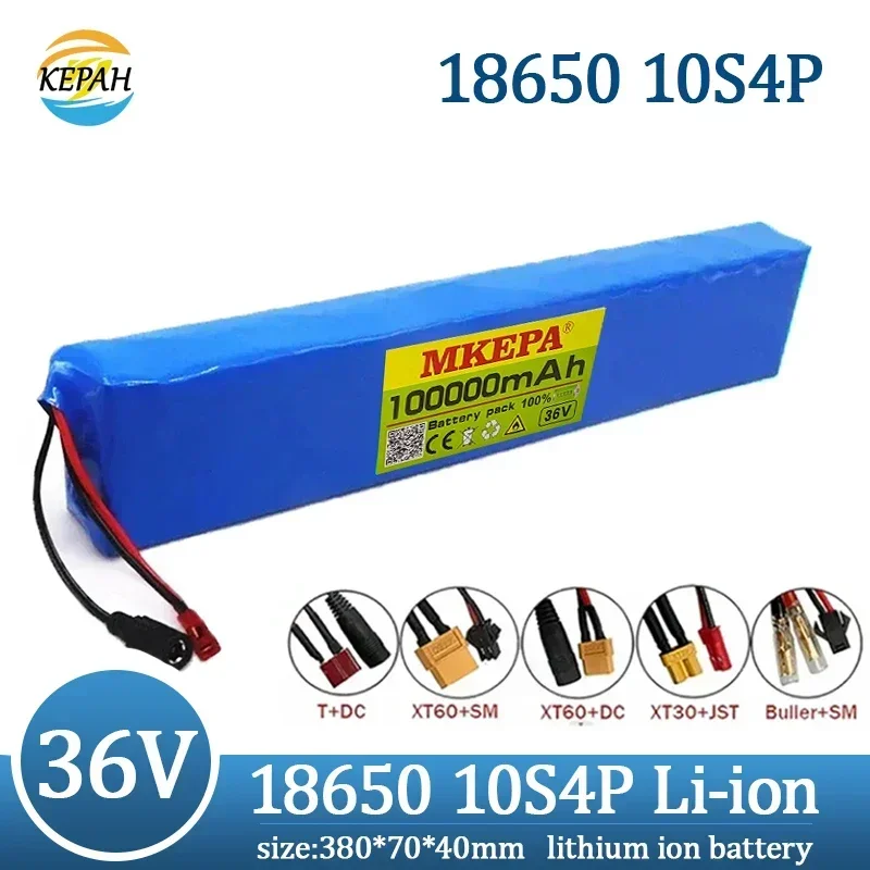 36V 10S4P 100Ah 18650 Lithium-ion Battery, 42V 10000mAh Battery Pack, Original High-power Battery with built-in BMS Protection