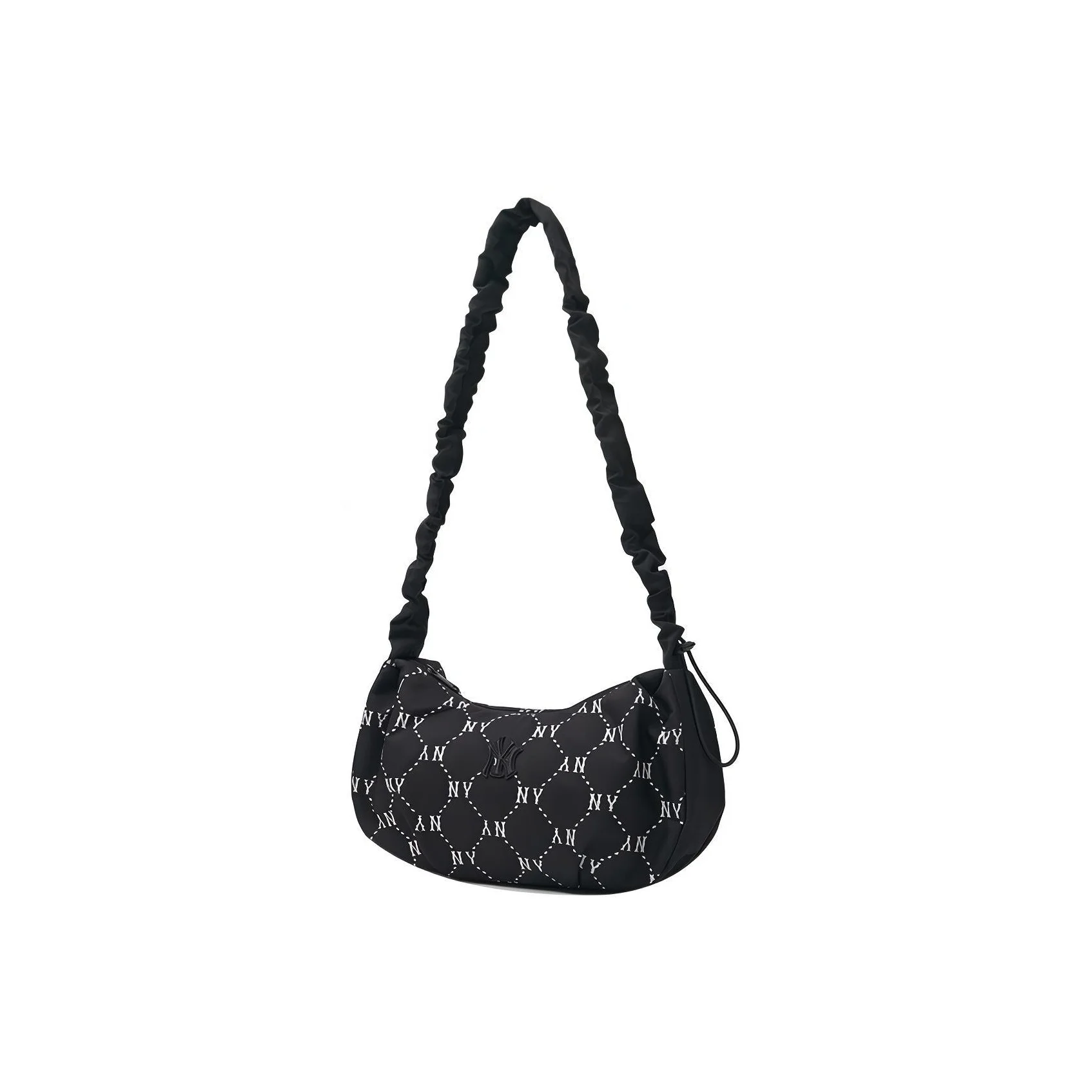 Bolsa de Ombro MLB New York Yankees em Poliéster, Bolsa de Mão, Bolsa Transversal Regular Unissex Preta