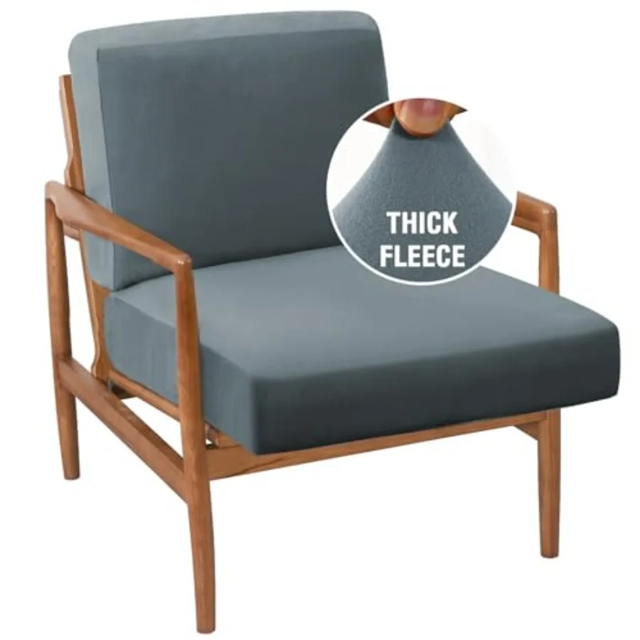 

Чехол для дивана из флиса, эластичный чехол для кресла, 2 шт., мягкие моющиеся чехлы для дивана, чехол для акцентного кресла в стиле Mid-Century Modern, размер S