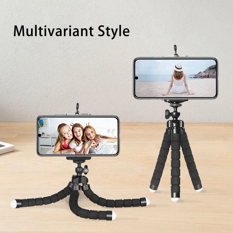 【Fast Delivery】Mini Sponge Universal Tripod Phone Holder Stand Flexible Monopod Live Phone Bracket For Phone Camera