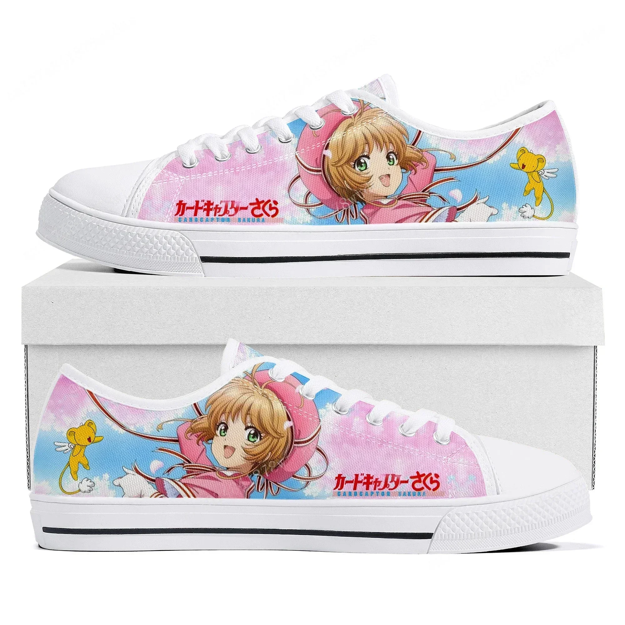 

Кроссовки Cardcaptor Sakura Low Top для женщин и мужчин, высококачественные кеды из канваса, парные кроссовки с комиксами и мангой, обувь на заказ