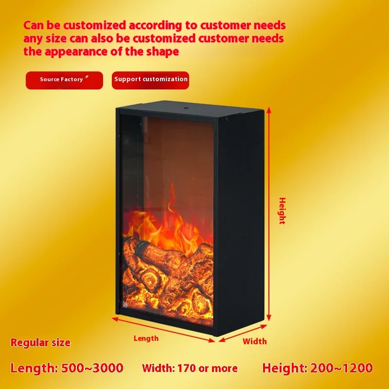 Customized French Electric Fireplace Heater Wall Furnace Cabinet Embedded Electronic Simulation Flame Home Decoration Electric