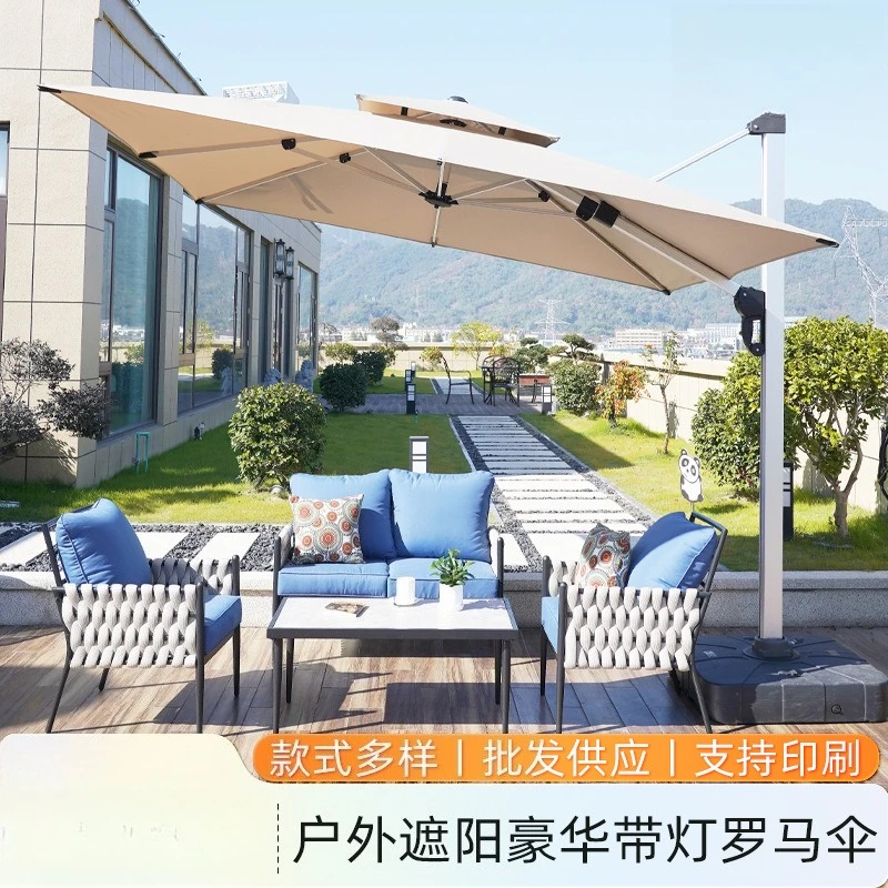 

Outdoor Parasol Villa Yard Garden Garden Umbrella Commercial Stall Outdoor Umbrella Outdoor Four Corners Roman Umbrella