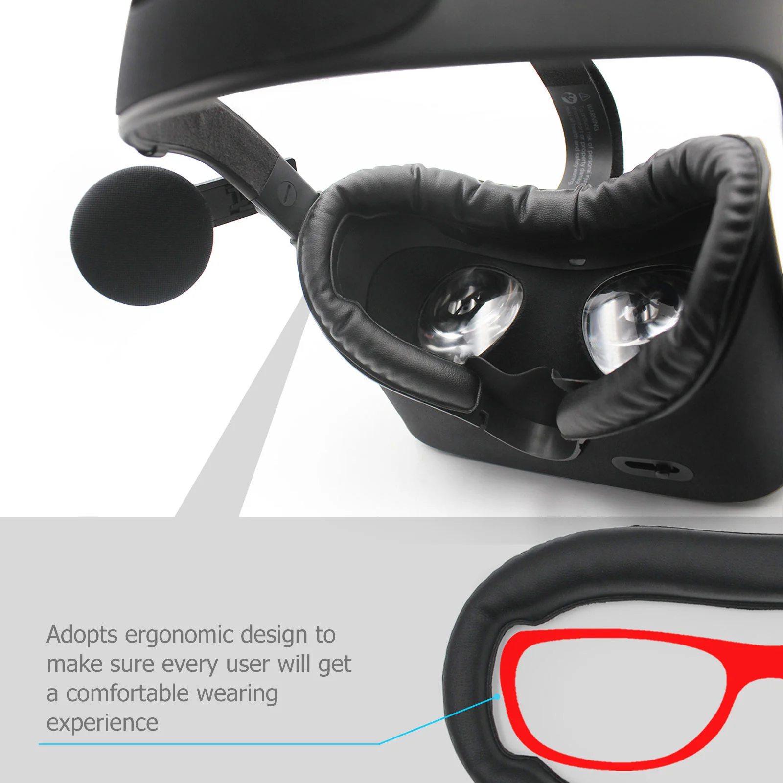 

1Pcs Replacement Cushion Sponge Pad Soft PU Breathable Sweat Resistant Comfortable Fit Compatible Vive Vr