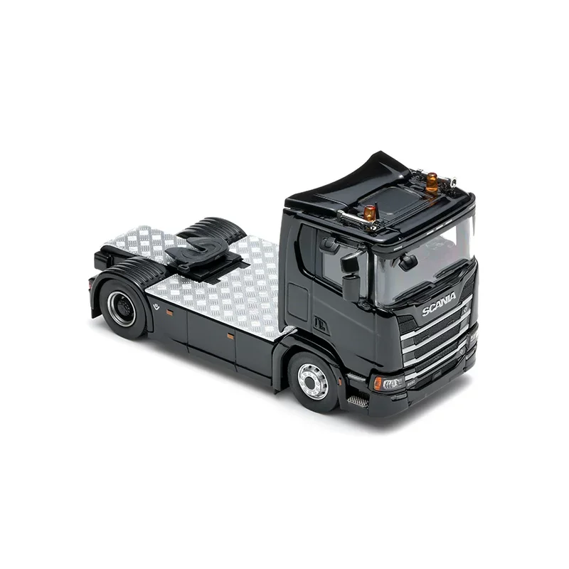 Massdi 1:64 Scania R650 Truck Head Diecast Model Black White 2