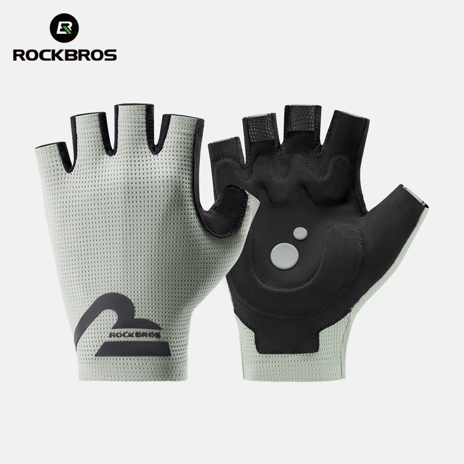 

ROCKBROS велосипедные перчатки, высокоэластичные амортизирующие перчатки с половиной пальца, бесшовные дышащие нескользящие летние перчатки для верховой езды