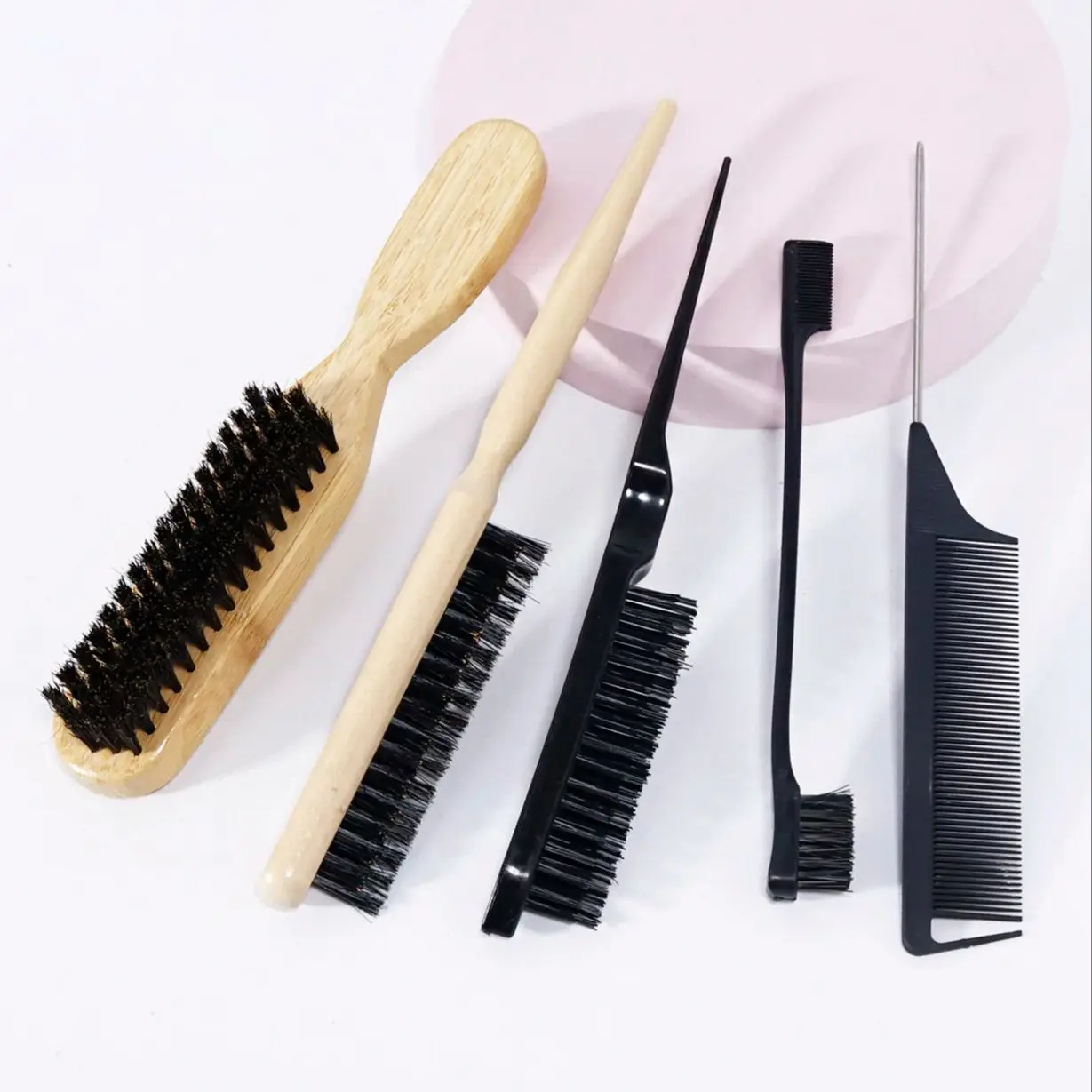 

5pcs hair comb set, suitable for home use, soft and anti-static, suitable for dry and wet hair, special for real hair wigs