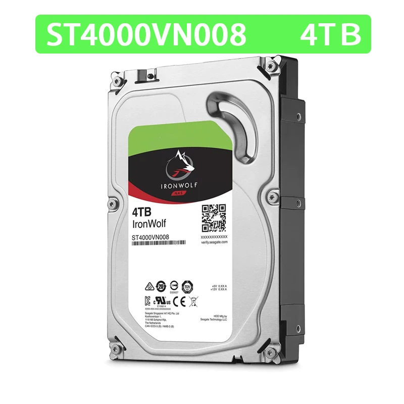 Für Seagate IronWolf 4 TB ST4000VN008 Nas Sata 6 GB/S 5900 U/min 64 MB Cache 3,5 Zoll interne Festplatte HDD