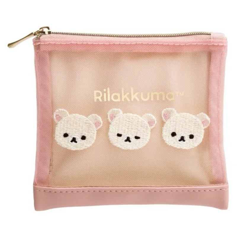Kawaii Rilakkuma เหรียญใหม่น่ารัก Relax Bear กระเป๋าสตางค์ผู้หญิง Travel Organizer แต่งหน้ากระเป๋าเด็กแบบพกพา Pocketbook ของขวัญ