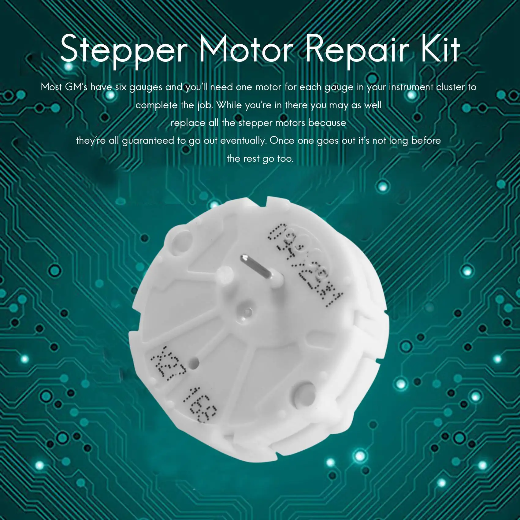 GM Stepper Motor Repair Kit, se adapta a todos 03-06 Chevy Silverados, Tahoe, Yukons, Suburbans, X27 168, 6 Motor Kit e 10PCs Lâmpadas