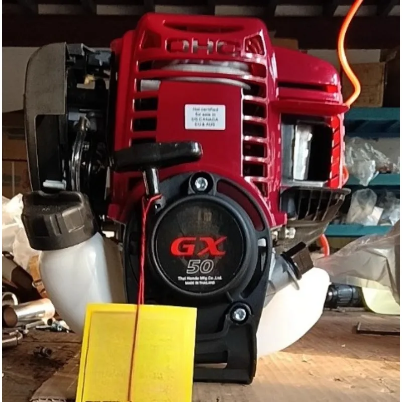 [Mejor] GX50 47.9cc Mayor Potencia que el GX35, Desbrozadora Trasera DIY, Cortabordes, Taladro, Motor de Gasolina de 4 Tiempos OHC, Cabezal de Motor Mini, Aprobado por CE