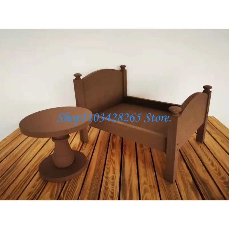 G2TE سرير خشبي/طاولة جانبية سرير طفل يطرح المساعدة الدعائم الخشب الصلب #4