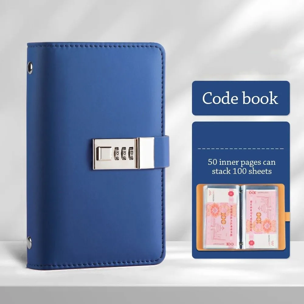 A6 Code Notebook for Money Anti-splash Water Solid Color Cash Budget Ledger Academic Weekly Agenda Daily Plan