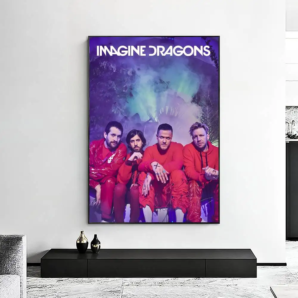 ملصق على شكل عظام D-Dragons من Rock Band Imagine HD جدار لاصق مقاوم للماء لغرفة المعيشة وغرفة النوم والديكور الجمالي #5