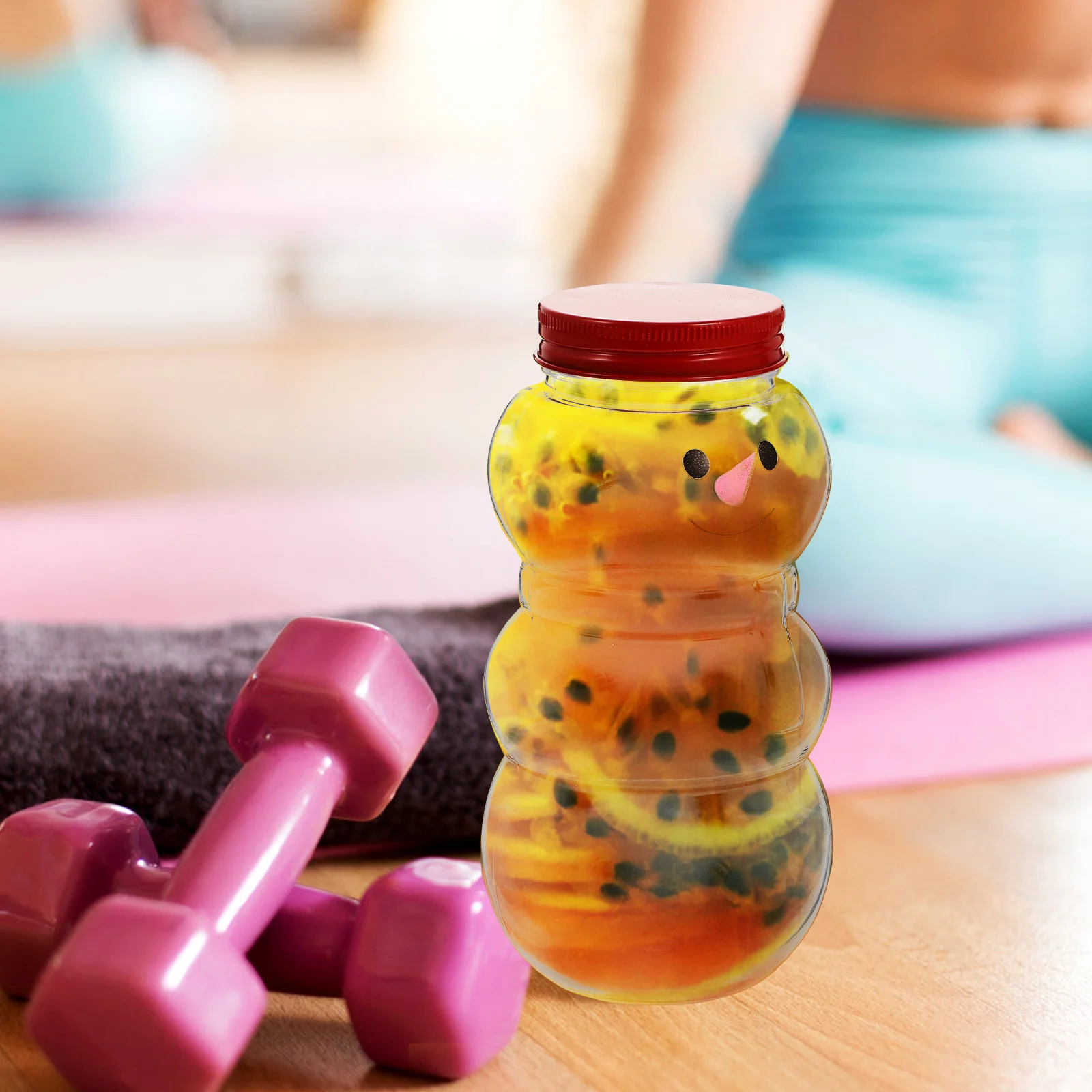 

10pcs Portable Juice Bottles Milk Beverage Containers Snowman Candy Jars Leakproof Outdoor Wrapping Bottles Gift For