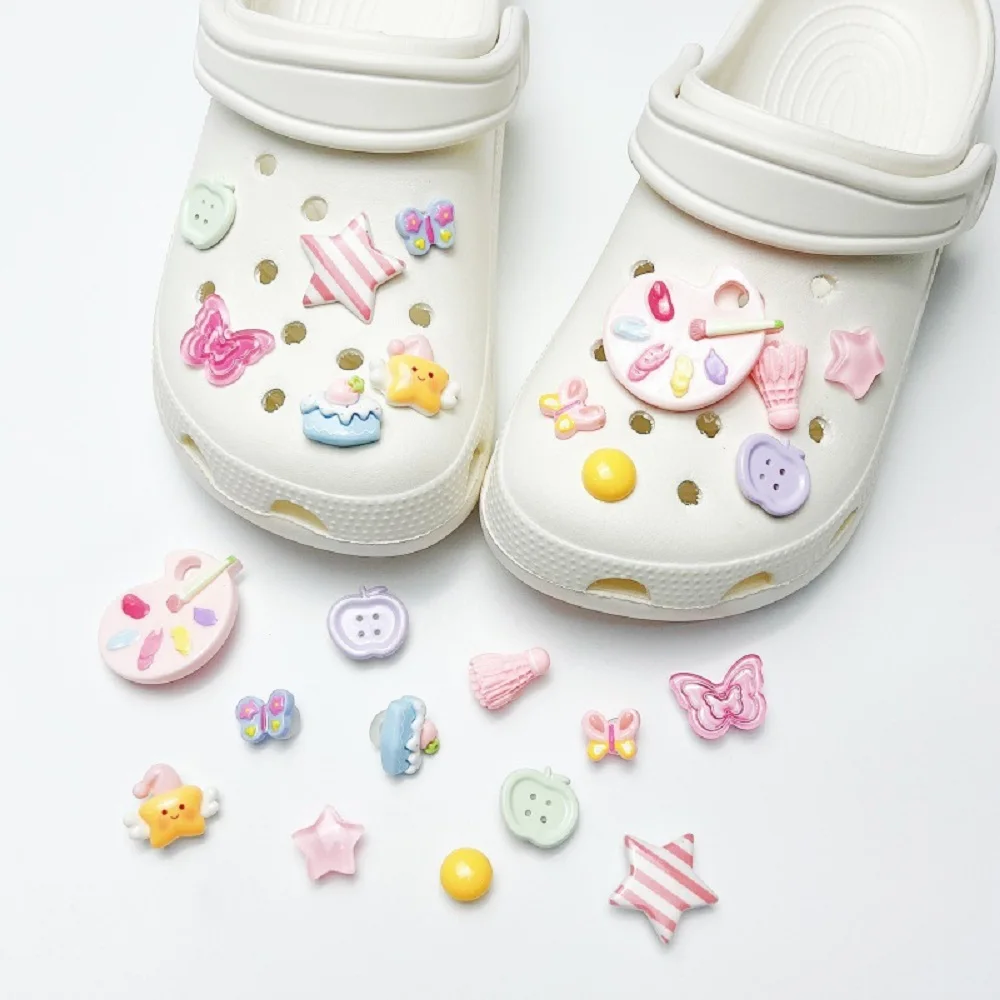 3D Cute Shell Starfish Set Shoe Charms Accessories Perfect for Slide Sandals Garden Shoe Decoration Buckles Pins Cute Gifts