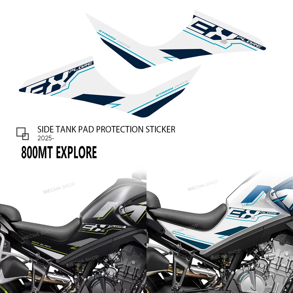 

For CFMoto 800 MT Explore Gem Black 2023 800MT Explore 2025 Accessories Tank Pad Sticker Decal Kit