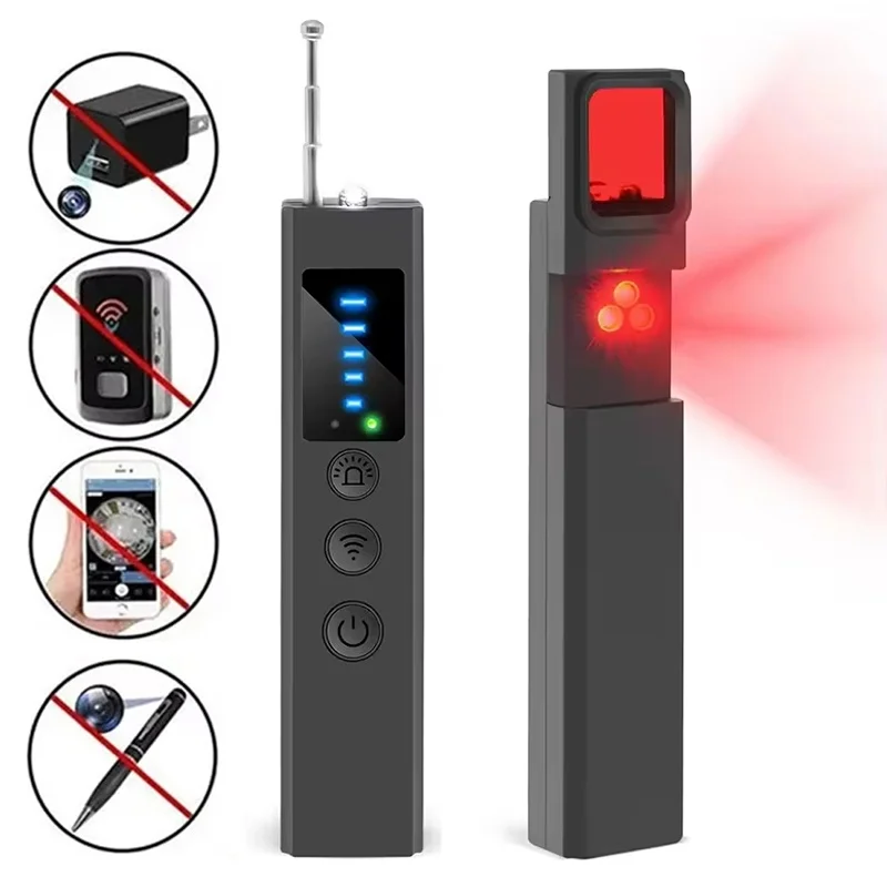 Hidden Camera Detector Anti-Spy Car GPS Tracker Listening Device RF Wireless Camera Detector Scanner Gadget Security Protection