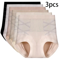 3pcs Women No Trace High Waist Shaping Panties Breathable Body Shaper Slimming Underwear Butt Lifter Control Panties Shaperwear