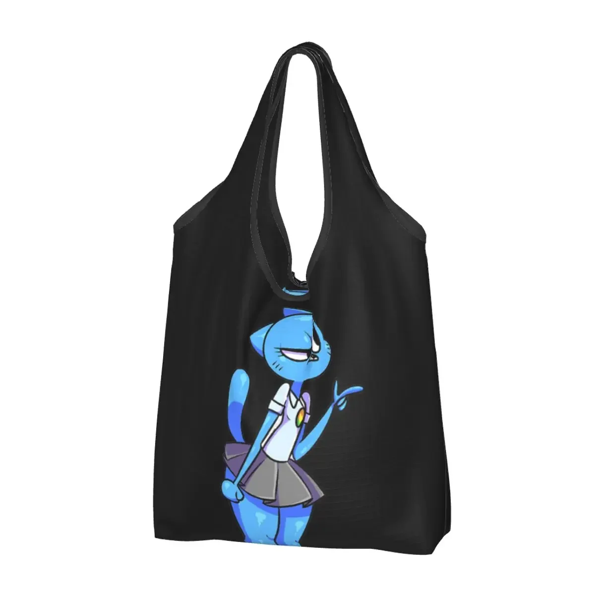 

Nicole Gumball Watterson Portable Tote Shopping Bags Foldable Shopper Bag Grocery Handbag Shoulder Bag