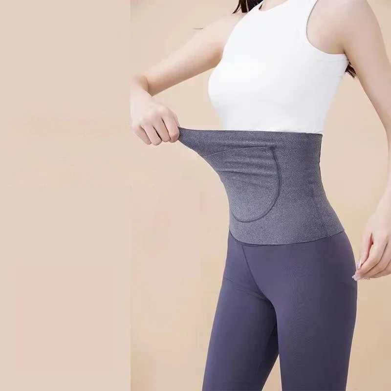 التدفئة الذاتية عالية الجودة مع جيوب حزام الخصر الدافئ مرونة الخصر حزام داعم أسفل الظهر قطني الظهر هدفين #4