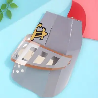 

DIY Paper Knight Headgear for Kids Medieval Party Decoration Creative Craft Project Safe Non-Irritating Material Roleplay