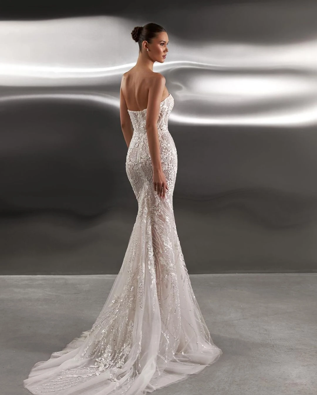 Prachtige trouwjurken zeemeermin strapless applicaties rugloze mouwloze bruidsjurken feestjurk vestido de noiva op maat