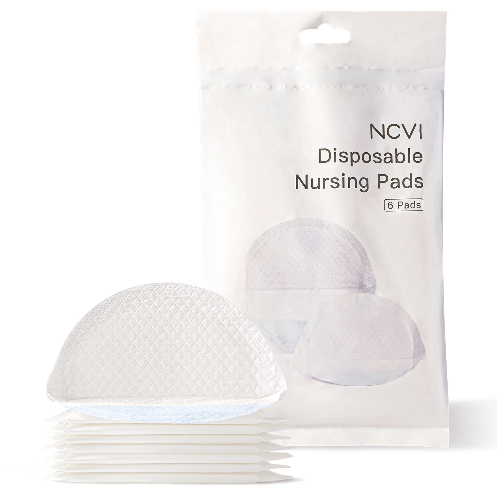 NCVI Disposable Nursing Pads,Super Absorbent Portable Breastfeeding Pad  Breathable Slim SuperCotton Breast Pad Nurs. 6 Count