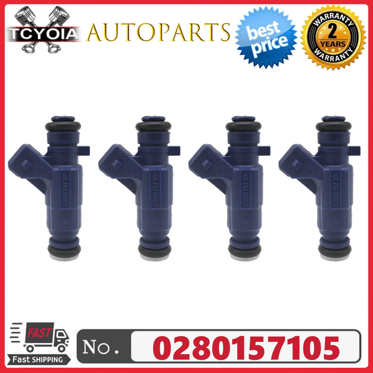 

4pcs Fuel Injectors 0280157105 94702523 for Chevrolet Aveo Sail Prisma Agile Cobalt Montana Flex Corsa 1.2L 1.4L 2011-2016