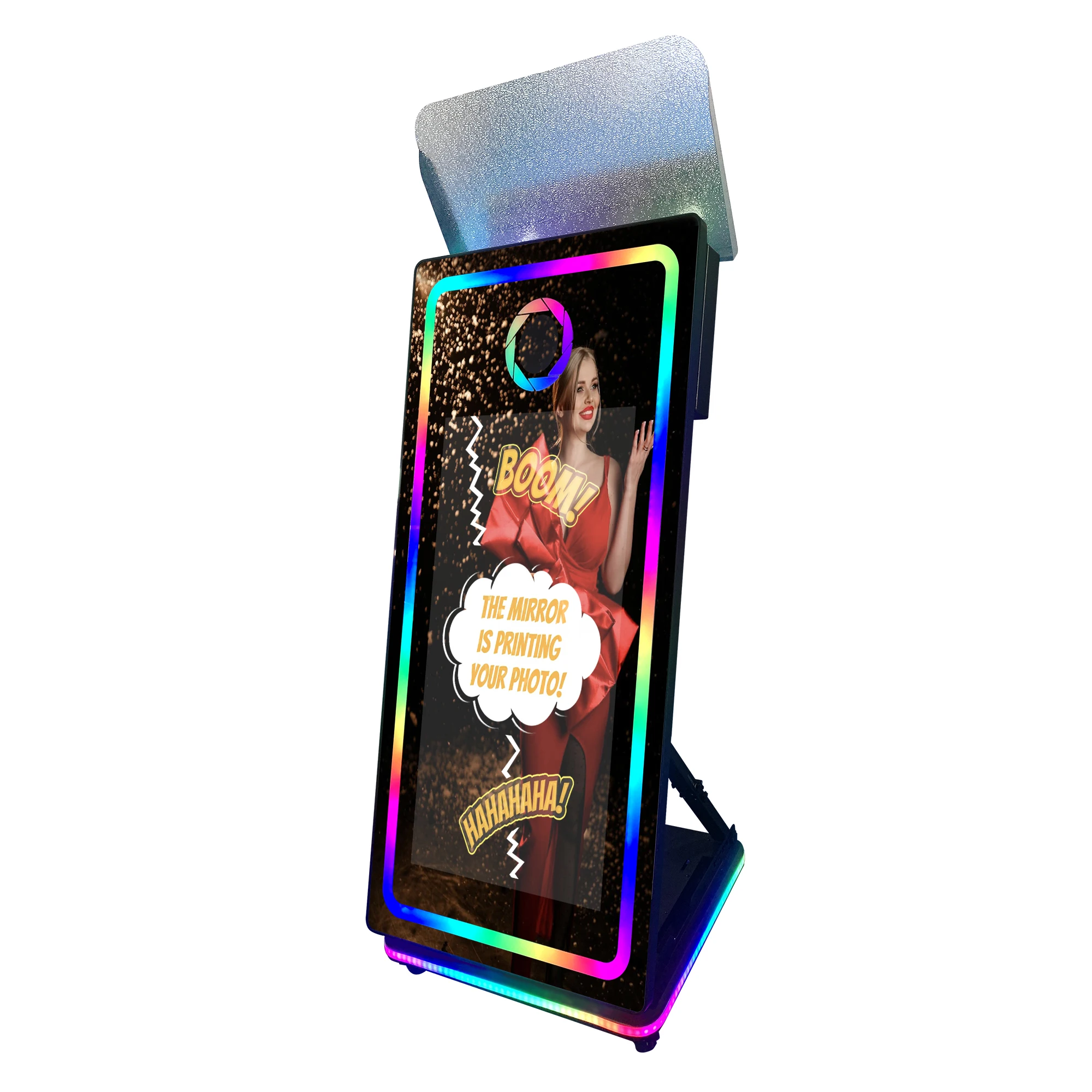 New Mirror Photo Booth Selfie Digital Portable with Touch Screen and Magic Mirror PhotoBooth Machine Camera Printer Shell