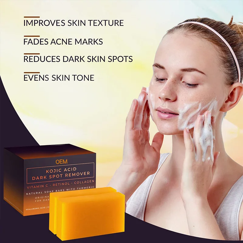 Kojic Acid Soap Whitening Soap Handmade Skin Care Deep Cleaning Moisturizing Cleansing Essential Temperate Soap Brighten Skin