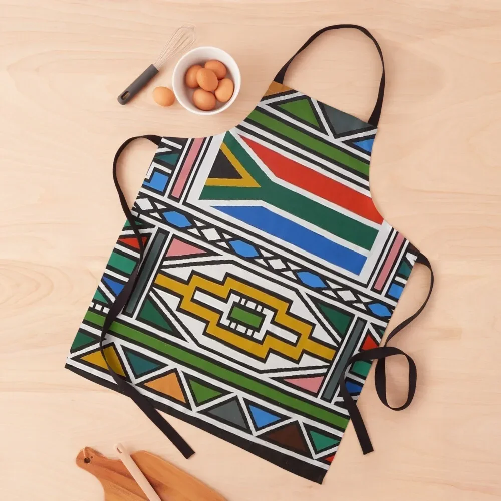 

Ndebele Africa design Apron cookings for women Kitchenware japanese style Household Items Kitchen Apron