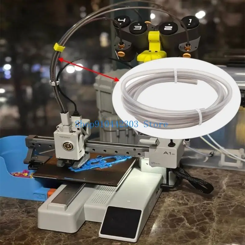 

L4MD 2.5mmIDx4mmOD PTFE Tube For P1P/P1S Direct Drive Extruder 3D Printer PTFE Tube Teflonto Pipe Bowden Extruder Accessories