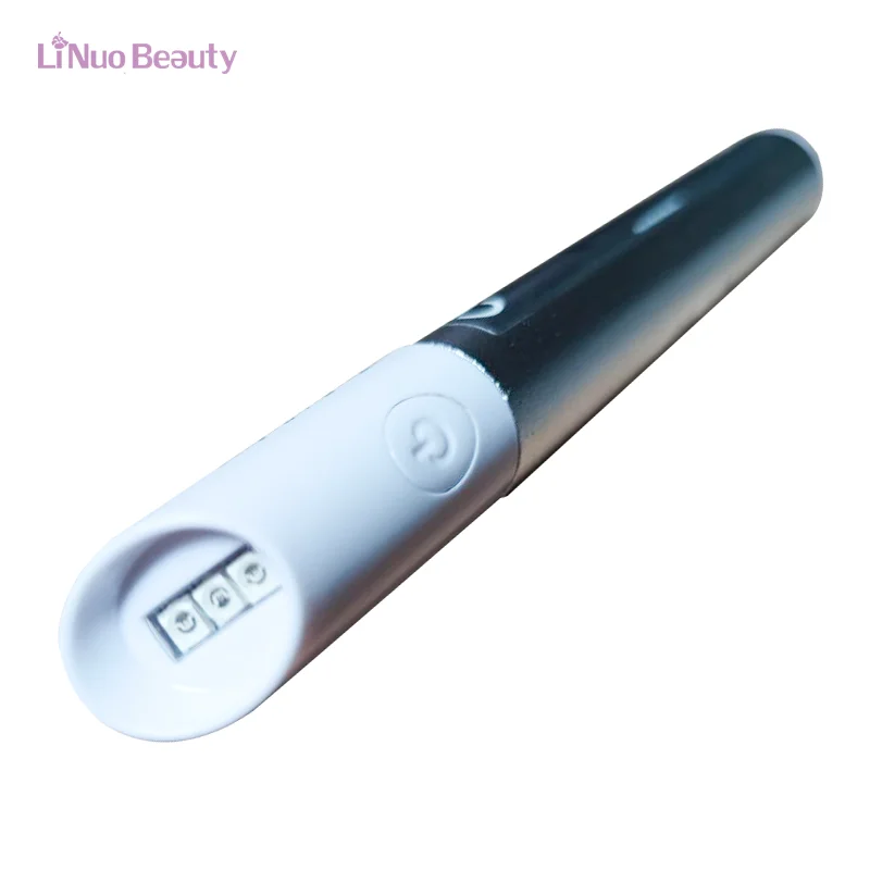 Hand Gesicht Hautpflege frei Nadel Akne Entfernung Stift abnehmbare Batterie LED Lampe Lichttherapie Derma Verjüngung Beauty Pen