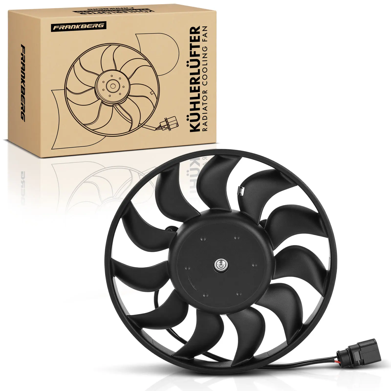 Frankberg 1x ventilator motor koeling voor Porsche 911 997 Boxster 987 Cayman 2008-2013 99762412801 99762413602 99762412802