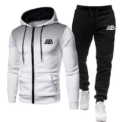 Hot New Fashion Mens Casual Set Jogger Jogging Tracksuit Zipper Hoodies+Pants 2Pcs Sets Men's Sportswear Sport Suit Men Clothing