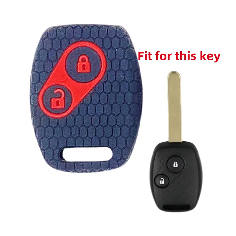 Silicone Car Key Case Cover For Honda CR-V Civic Insight Fit SRV FRV Chord 7 Jazz Gr8 150 R Remote Protection Shell Accessories